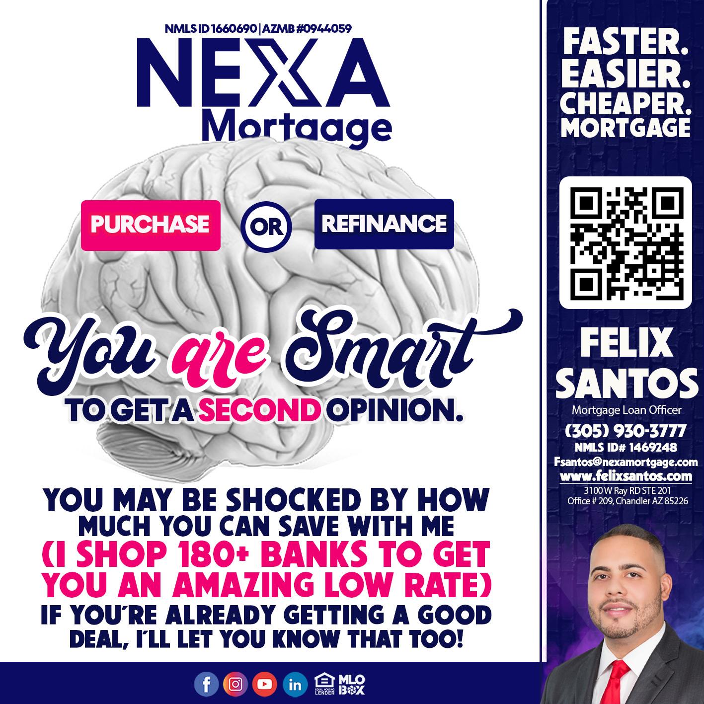 YOU ARE SMART - Felix Santos -Mortgage Loan Officer
